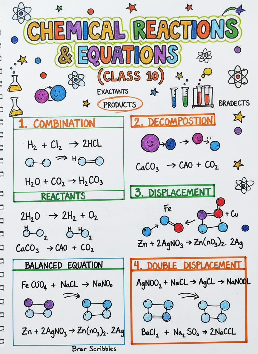Chemical Reactions & Equations: SYNOPSIS (Class 10th)